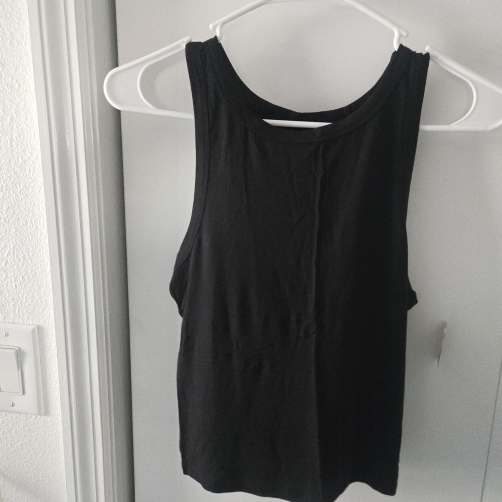 American Eagle Outfitters Black Ribbed Tank Top